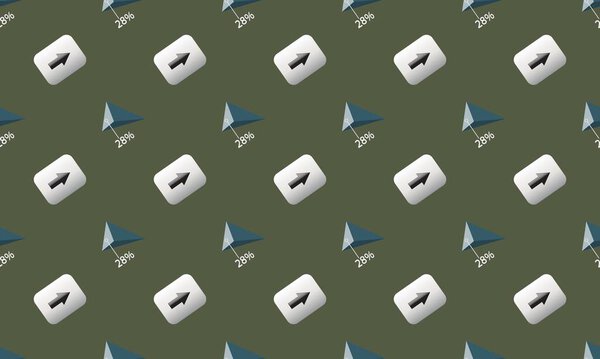 Colored background with different accessories