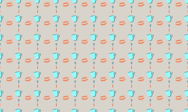 Цветной фон с различными аксессуарами