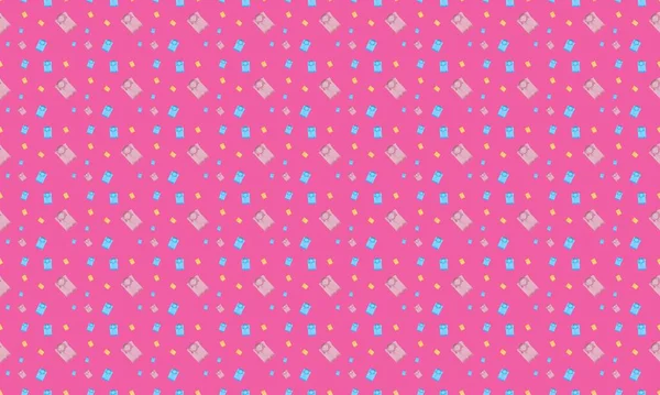 Farklı aksesuarlara sahip renkli arkaplan