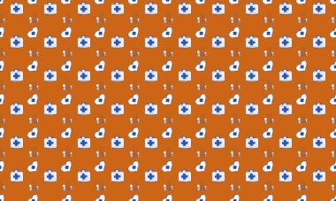 Farklı aksesuarlara sahip renkli arkaplan