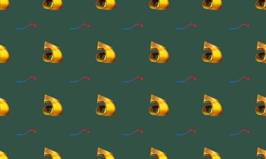 Farklı aksesuarlara sahip renkli arkaplan