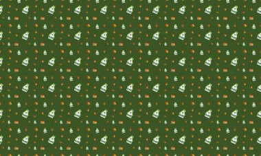 Farklı aksesuarlara sahip renkli arkaplan