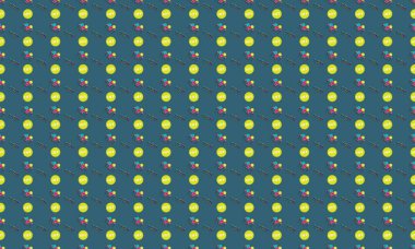 Farklı aksesuarlara sahip renkli arkaplan