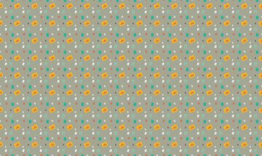 Farklı aksesuarlara sahip renkli arkaplan