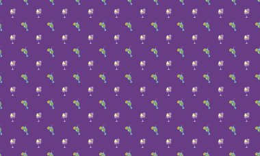 Farklı aksesuarlara sahip renkli arkaplan