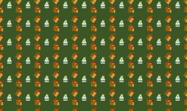 Farklı aksesuarlara sahip renkli arkaplan