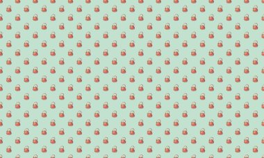 Farklı aksesuarlara sahip renkli arkaplan