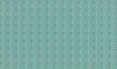 Farklı aksesuarlara sahip renkli arkaplan