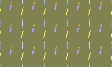 Farklı aksesuarlara sahip renkli arkaplan