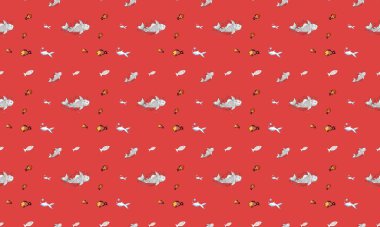 Farklı aksesuarlara sahip renkli arkaplan