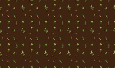 Farklı aksesuarlara sahip renkli arkaplan