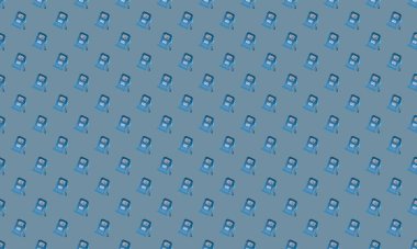 Farklı aksesuarlara sahip renkli arkaplan