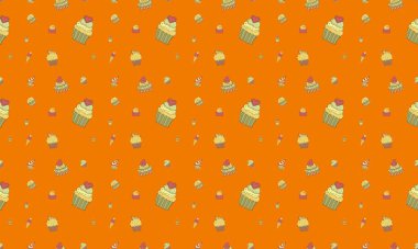 Farklı aksesuarlara sahip renkli arkaplan