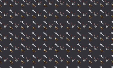 Farklı aksesuarlara sahip renkli arkaplan