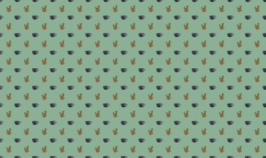 Farklı aksesuarlara sahip renkli arkaplan