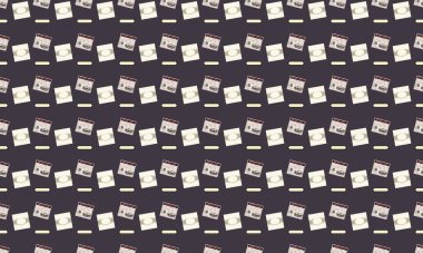 Farklı aksesuarlara sahip renkli arkaplan