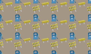 Farklı aksesuarlara sahip renkli arkaplan