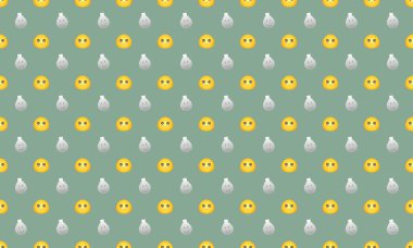 Farklı aksesuarlara sahip renkli arkaplan