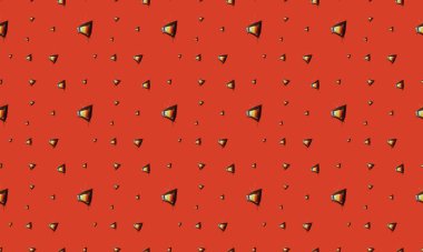 Farklı aksesuarlara sahip renkli arkaplan