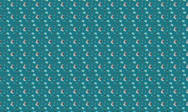 Farklı aksesuarlara sahip renkli arkaplan