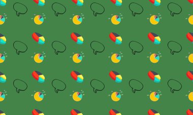 Farklı aksesuarlara sahip renkli arkaplan