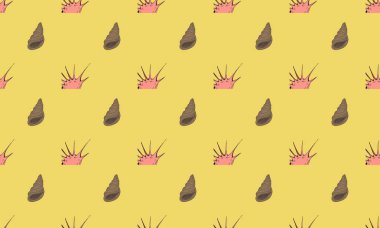 Farklı aksesuarlara sahip renkli arkaplan