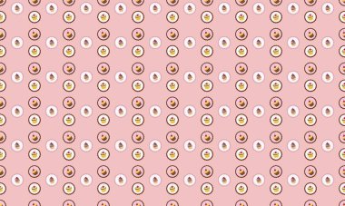 Farklı aksesuarlara sahip renkli arkaplan