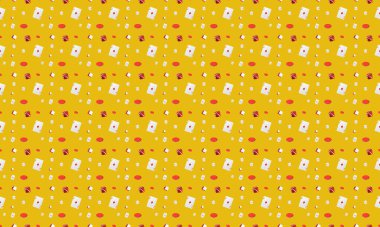 Farklı aksesuarlara sahip renkli arkaplan