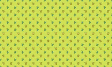 Farklı aksesuarlara sahip renkli arkaplan