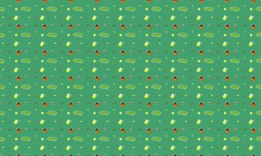 Farklı aksesuarlara sahip renkli arkaplan