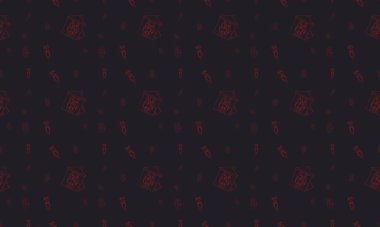 Farklı aksesuarlara sahip renkli arkaplan