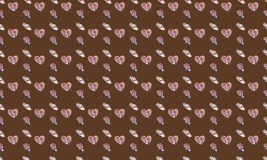 Farklı aksesuarlara sahip renkli arkaplan