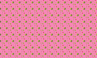 Farklı aksesuarlara sahip renkli arkaplan