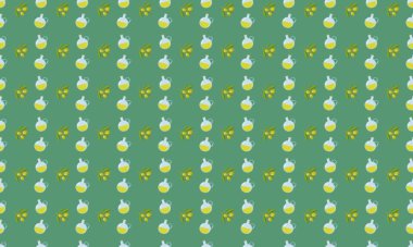 Farklı aksesuarlara sahip renkli arkaplan