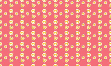 Farklı aksesuarlara sahip renkli arkaplan