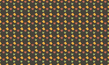 Farklı aksesuarlara sahip renkli arkaplan