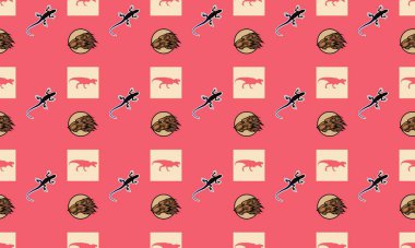 Farklı aksesuarlara sahip renkli arkaplan