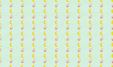 Farklı aksesuarlara sahip renkli arkaplan