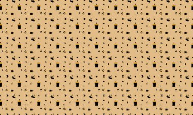 Farklı aksesuarlara sahip renkli arkaplan