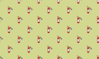 Farklı aksesuarlara sahip renkli arkaplan