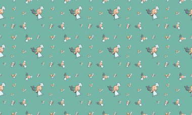 Farklı aksesuarlara sahip renkli arkaplan