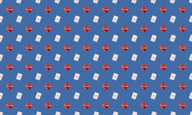 Farklı aksesuarlara sahip renkli arkaplan