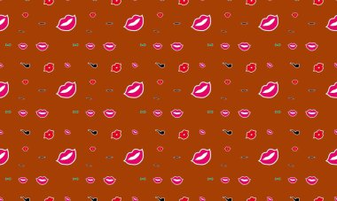 Farklı aksesuarlara sahip renkli arkaplan