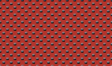 Farklı aksesuarlara sahip renkli arkaplan