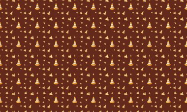 Farklı aksesuarlara sahip renkli arkaplan