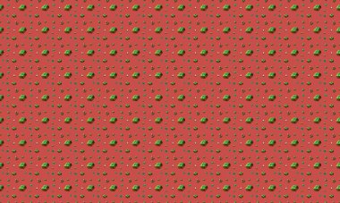 Farklı aksesuarlara sahip renkli arkaplan