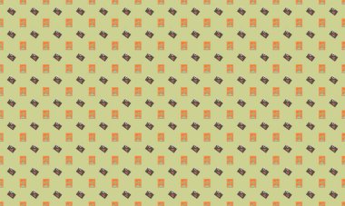 Farklı aksesuarlara sahip renkli arkaplan