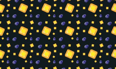 Farklı aksesuarlara sahip renkli arkaplan