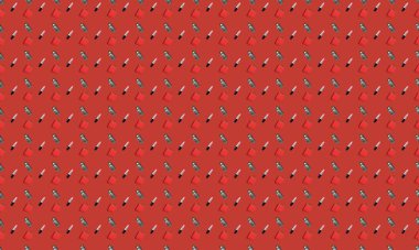 Farklı aksesuarlara sahip renkli arkaplan