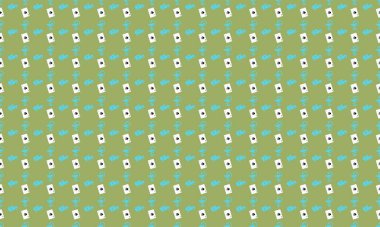 Farklı aksesuarlara sahip renkli arkaplan